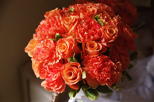 From a Flickr account here is a gorgeous rose and carnation bouquet